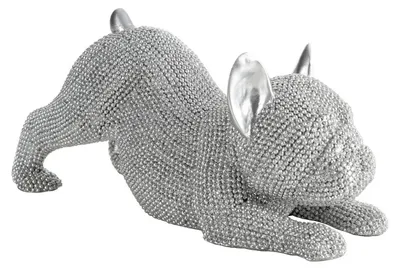 Produktbild von Dekorative Figur ELDO, Hund, 19x8x9 cm, silberfarben