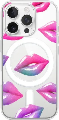 Obrázok produktu pre puzdro na iPhone 14 Pro Max s MagSafe, Pink Lips, priehľadné