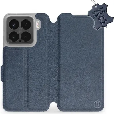 Zdjęcie produktu dla Skórzane etui na telefon Xiaomi 15, Mobiwear Leather, ciemnoniebieskie