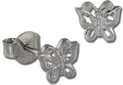 Produktbild von Teenie-Weenie Ohrstecker für Kinder 925 Silber Schmetterling Ohrringe SDO407
