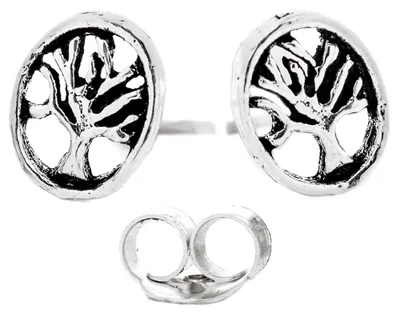 Produktbild von Ohrstecker Lebensbaum 925er Silber Schmuck