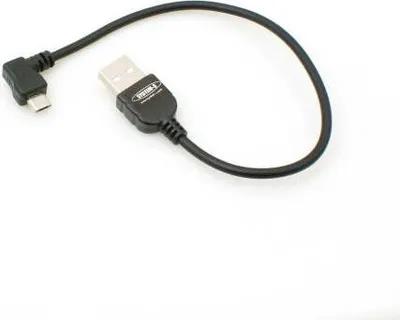 Produktbild von System-S Micro USB 2.0 Kabel gewinkelt 90 grad Winkelstecker (links/male) Datenkabel und Ladekabel 20 cm