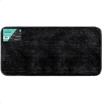 Produktbild von Badematte – 60 x 120 cm – Schwarz – große rutschfeste Duschmatte, Badezimmermatte oder Toilettenmatte