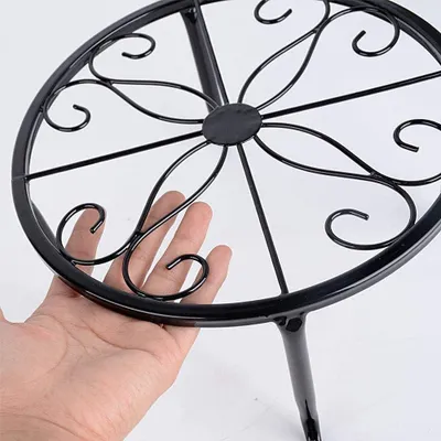 Produktbild von Runde Spiralenpflanzenhalter schwarz 2er Set