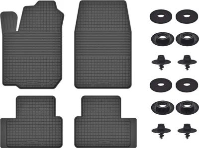 Produktbild von Gummimatten Mit Stoppern Für: Ford Ka Mk1 (1998-2006) Schwarz Set