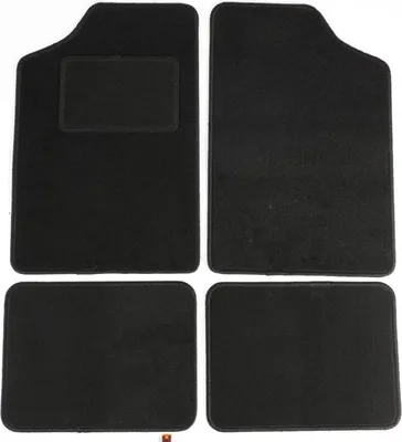 Image de Jeu de tapis de voiture noir gris voiture 43 x 67 / 33cm 4 tapis avant + arrière