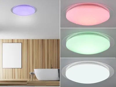 Produktbild von Trio LED Deckenleuchte FRODENO Ø 48cm Weiß mit Sterneneffekt