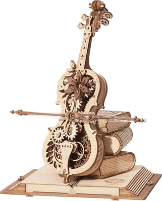 Immagine prodotto di ROKR 3D puzzle di legno violoncello carillon kit modello fai da te