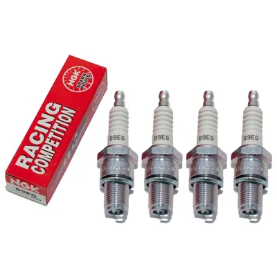 Produktbild von Zündkerzen Set NGK 4x B9EG Racing-Zündkerze / Rennzündkerze, 19,0mm Langgewinde Ø 14,0mm Hex 20,8mm, Elektrodenabstand 0,75mm, Wärmewert 9, 3530 / 3998