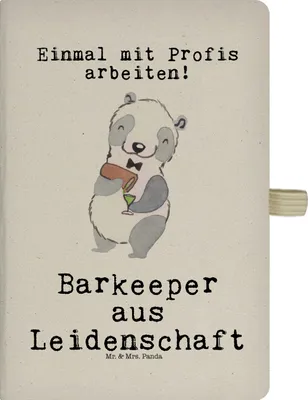 Produktbild von Mr. & Mrs. Panda Kladde Barkeeper Leidenschaft - Transparent - Geschenk, Ausbildung, notizbuch, A5, Bartender, Journal, Kurs, Skizzenbuch, Tagebuch