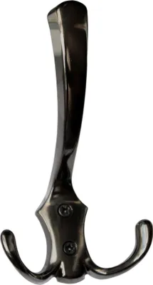 Produktbild von Garderobenhaken Kleiderhaken Haken Wandhaken 140 Schwarz Nickel 3-fach