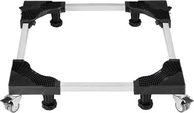 Immagine prodotto di Lavatrice industriale elettrica con capacità di carico di 500 kg, base portatile con ruote bloccabili e 4 freni, carrello regolabile per lavatrice e frigorifero (altezza da 69,85 a 89,9 cm)