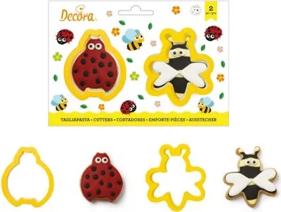 Produktbild von Ausstechform Marienkäfer und Biene aus Kunststoff, 2er Set