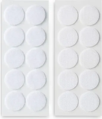 Image de Disques Adhésifs De Fermeture à Crochet Et Boucle ø20mm. Blanc, 2146-2, Inofix