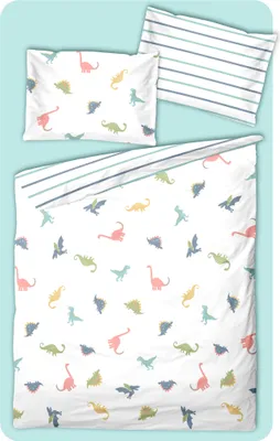 Produktbild von Soma Perkal Baby Wende Bettwäsche 100x135 cm Alpaka Lama Regenbogen weiß bunt Set inklusive passendem Jersey Spannbetttuch 70/140 cm