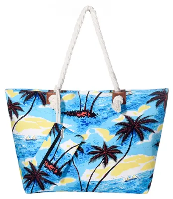 Produktbild von DonDon Große Strandtasche Shopper mit Reißverschluss