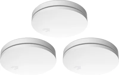Produktbild von 3er Set 10 Jahres Design Rauchmelder extra flach, Rauchwarnmelder Höhe 2,3cm