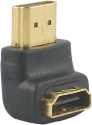 Produktbild von System-S HDMI Buchse zu HDMI Stecker Adapter Konverter 90° gewinkelt