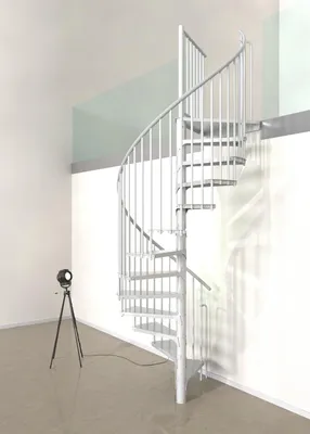 Produktbild von Minka Spindeltreppe Rondo Smart 37 - 305,5cm Geschosshöhe Weiß 120cm Durchmesser