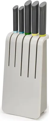 Productafbeelding van 5 - Set keukenmessen: schilmes, Santoku, vleesmes, broodmes, chefmes. Materiaal: Opal. Kleur: Meerkleurig. Merk: Joseph Joseph. Beschermhoes voor parasol