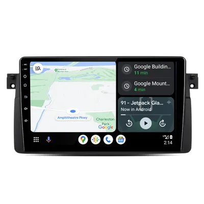 Zdjęcie produktu dla Hexinex 9'' Radio samochodowe z systemem Android 15, obsługujące CarPlay i Android Auto, do BMW E46 (1998–2006) – nawigacja GPS, Wi-Fi, Bluetooth, FM, RDS, SWC, DSP, 2DIN, czterordzeniowy procesor, 2+64 GB