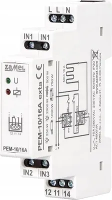 Zdjęcie produktu dla Zamel | Przekaźnik modularny PEM-10/16A - 16A - Kompaktowy - Wysoka wydajność - Łatwa instalacja