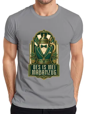 Produktbild von Des is mei Maßanzug Bayern Bier Wiesn Lederhose Party Herren T-Shirt, Grau, L