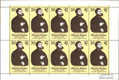 Produktbild von Briefmarken DDR 1982 Mi 2755Klb Kleinbogen postfrisch 500.Geburtstag von Luther (I)