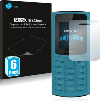 Produktbild von 6x Für Nokia 110 4G 2021 Schutzfolie Savvies Displayschutz Display Schutz Folie Klar Transparent