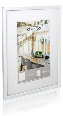 Zdjęcie produktu dla Ramka na plakat 30 x 40 cm biała z passe-partout