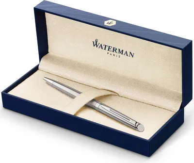 Produktbild von Waterman Hémisphère Kugelschreiber | Edelstahl mit Chromzierteile | Mittlere Spitze | Blaue Tinte | Geschenkbox