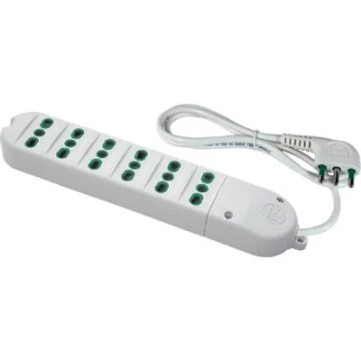 Image de FANTON 41040 Câble de rallonge 1,5 m 6 sorties AC blanc
