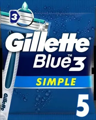 Produktbild von Gillette Blue 3 Einwegrasierer 5er Pack Simple