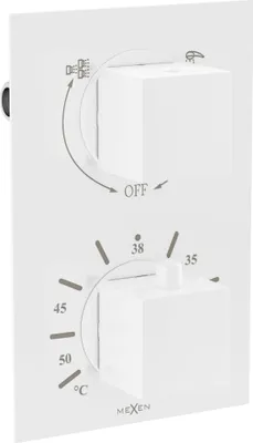 Image de Mitigeur thermostatique douche/baignoire Cube 2-W (77502-20)