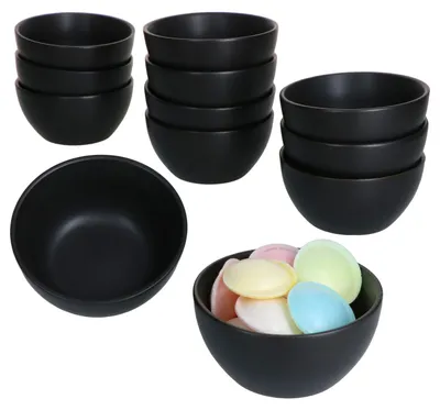 Produktbild von 12x London Lampart Nero Kattegat Snack- & Dip-Schälchen 150ml Ø10cm schwarz Bowl