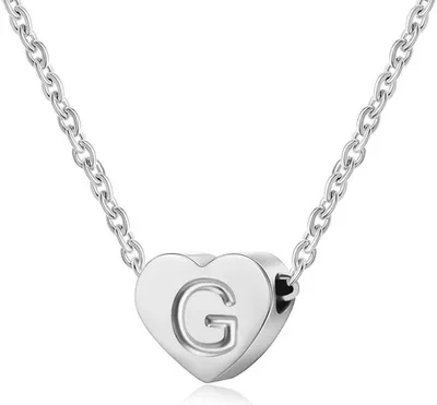 Image de AFSTALR Collier Femme Cœur Lettre Pendentif Bijoux Initiaux 18K plaqué or
