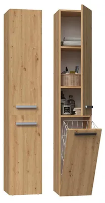 Obrázek produktu pro Koupelnová skříňka NEL IV s košem Dub artisan