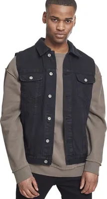 Image de Urban Classics - DENIM Weste noir brut - XXL