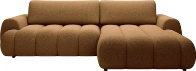 Produktbild von Ecksofa mit Schlaffunktion - Ecke rechts - Stoff - Senfgelb - FRIDORA