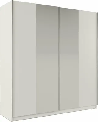 Produktbild von Schwebetürenschrank PRAGA 200 cm – Kleiderschrank modern, großer Schlafzimmer Schrank mit Schiebetüren (Weiss)