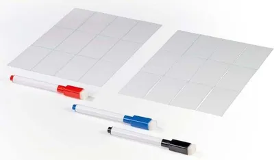 Produktbild von EASYmaxx Schreib-Set für Leuchtkasten - 3 Stifte & 20 blanko Karten - schwarz/blau/rot
