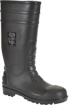A black Portwest safety boot on a white background.