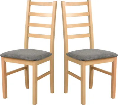 Image de Chaise de salle à manger, bois de chêne massif Chaise Chaise de cuisine - Set 2x Nilo 8 , grandson