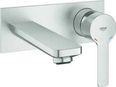 Produktbild von Grohe Lineare 2-Loch Waschtischbatterie, Wandmontage, Ausladung 149mm, 19409DC1