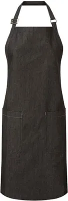 Produktbild von Premier Workwear PR113 | Latzschürze, Organic Denim Fairtrade Bib Apron, 80 x 72 cm - Farbe: Black Denim - Größe: 80 x 72 cm