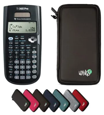 Produktbild von TI-36X Pro MultiView Taschenrechner inklusive Schutztasche von WYNGS in Schwarz - Basic Set