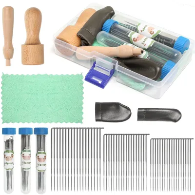 Filznadeln Set 3 Größen + Holzgriffe, 69-teilig