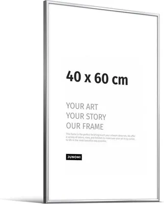 Image de Tableau mural en aluminium 40 x 60 cm, argent