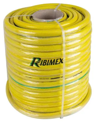 Image de Tuyau de Arrosage Antivrille 100m 15mm - Jaune - Résistant et Flexible - D-Work