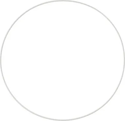 A white metal ring on a white background.